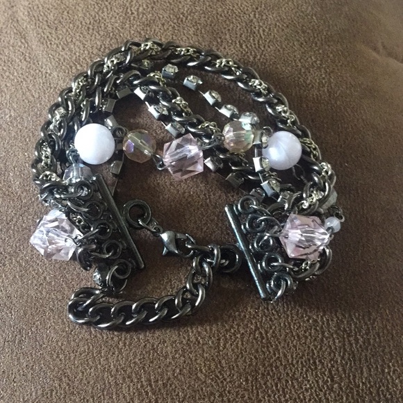 Multi Beads And Chain Clasp Bracelet - Picture 3 of 7